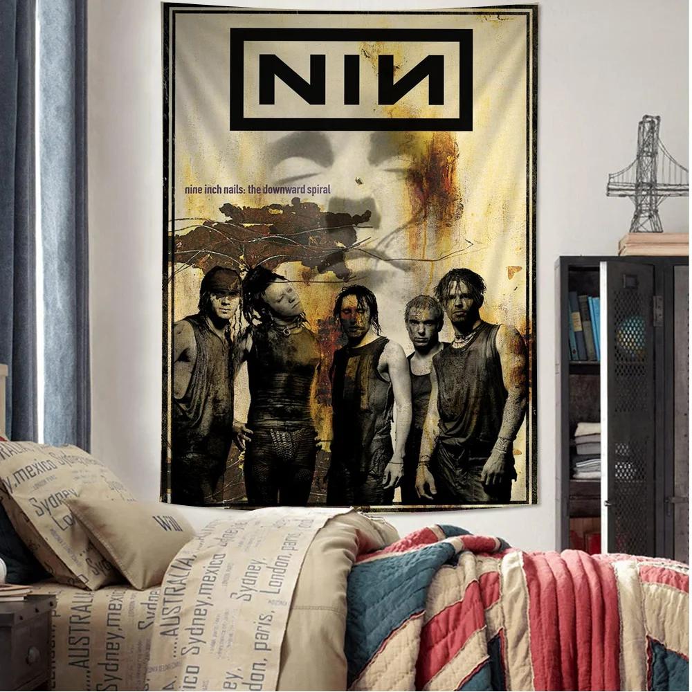 Tapestry Art Cartoon Nine Inch Nails Fantascienza Stanza Arredamento Casa Appeso a Parete Fogli