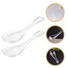 Transparent Crystal Glass Spoon Elegant Dessert Teaspoons Kitchen Accessories Serving Spoons  Bar