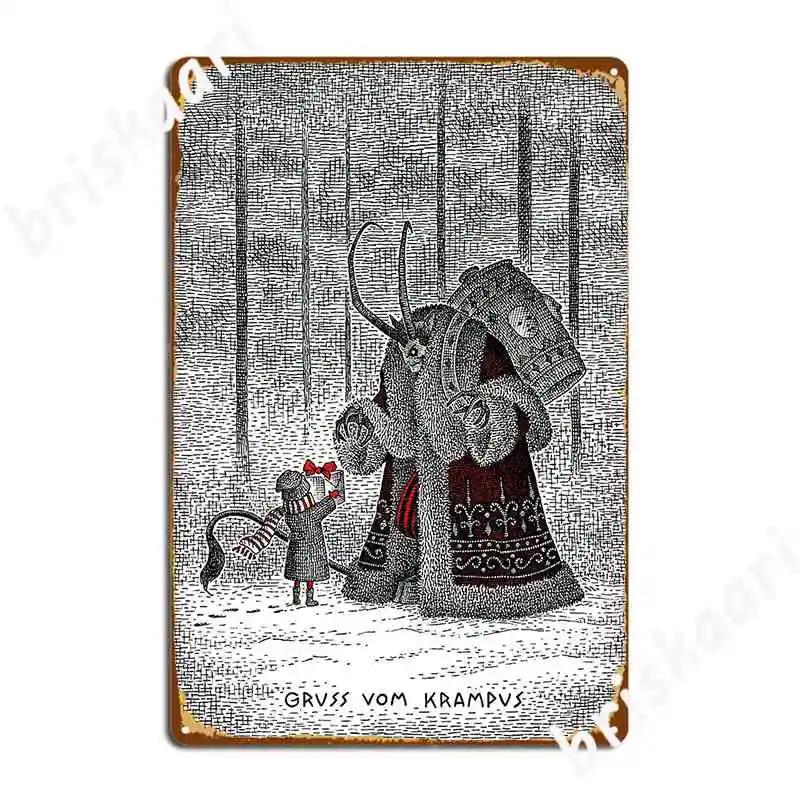 DORA Tin Sign A Gift For Krampus Poster Metal Plaque Wall Mural Garage Club Printing Plaques Tin Sign Poster 20x30cm(7.8x11.8inch)