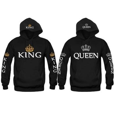 2021 Nieuwe Mode Koning en Koningin Muti Kleuren Bijpassende Schattige Lover Vrouwen Hoodies S-5X