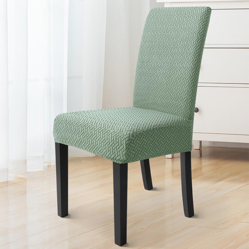 Thick Jacquard Chair Covers Soft Elastic Fabric Chair Seat Case Dining Room Removable Chair Slipcover Solid Color Restaurant 1pc