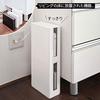 Of Yamazaki Stackable Slim Router Storage Case with X X Behind the TV 4913 [Set 2] Lid, White, Approx. W9.7 D20.2 H22.2cm, Smart, Stackable, Storage,