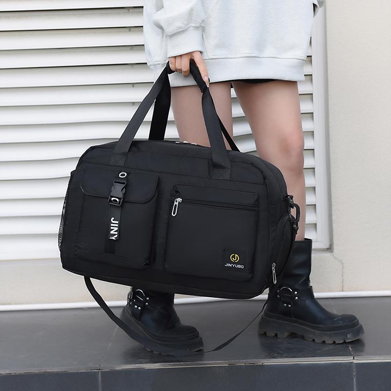 Wodoodporna Torba na Ramię Sportowa i Fitness na Zewnątrz - Unisex, Duża Pojemność, Przegrody Mokra/Sucha, Idealna na Krótkie Wyjazdy