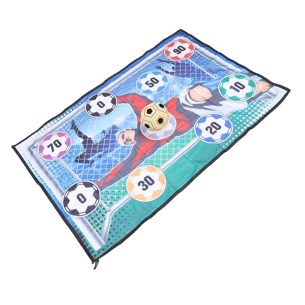 Soccer   Game Mat Set Indoor Outdoor Foot  Toss Target Game Toss Soccer Goal Game with Soccer   for Boys