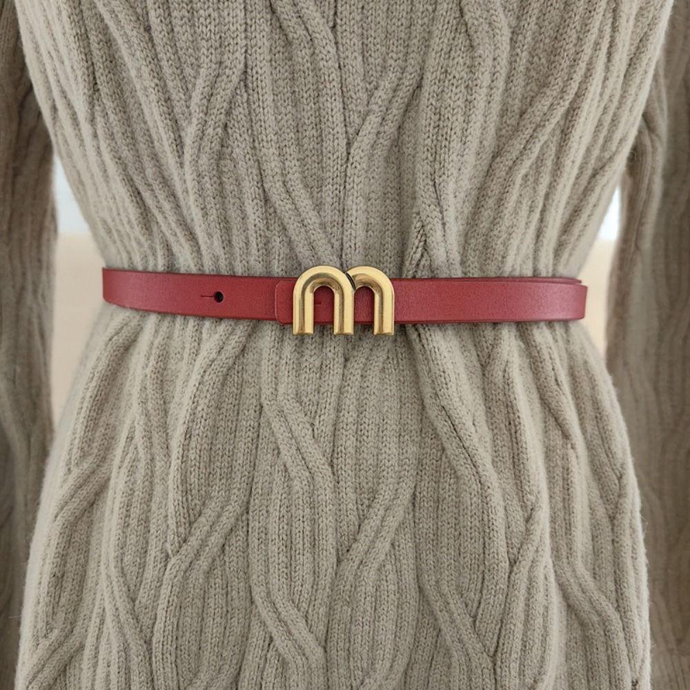 PU Leather Belt Adjustable Waist Strap Casual Waistband  Decor Accessories