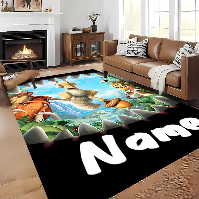 Custom Personalization Ice Age Dawn of the Dinosaurs Area Rug - Perfect For Kitchen, Bathroom,Laundry Room Decor Large Size Available,Gift All Seasons