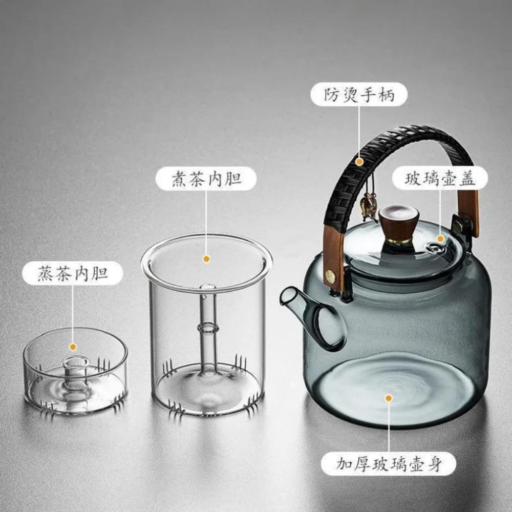 High Temperature Resistant High Borosilicate Glass Teapot Household Open Flame Electric Ceramic Stove Kettle Hot Water Teapot