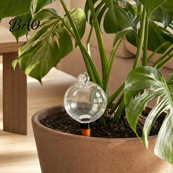 Reusable Watering Bulb Self Bulb, 500ml Transparent Automatic Plant Irrigation Ball, Low Maintenance Care Holiday with Lid for Indoor Houseplants