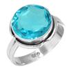 Bague en Argent Sterling 925 Femme Pierre Précieuse Bijou Fait Main Cadeau Halloween Améthyste Saphir Topaze Bleue Citrine Émeraude Iolite Péridot Rubis Costume
