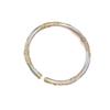 Women's Ethnic Sterling Silver 9999 Bracelet with Gold Inlay, Enamel Blooms, & Four-Leaf Clover Design