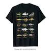 Types of Freshwater Fish Species Fishing Shirt Fishermen Shirt Graphic Oversized Unisex Fitness O-Neck T-shirt Cotton Tops Tees