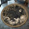 Vintage Cottagecore Red Mushroom Wildflower Round Rug Soft Non Slip Circular Carpet for Bedroom Living Room Home Decor