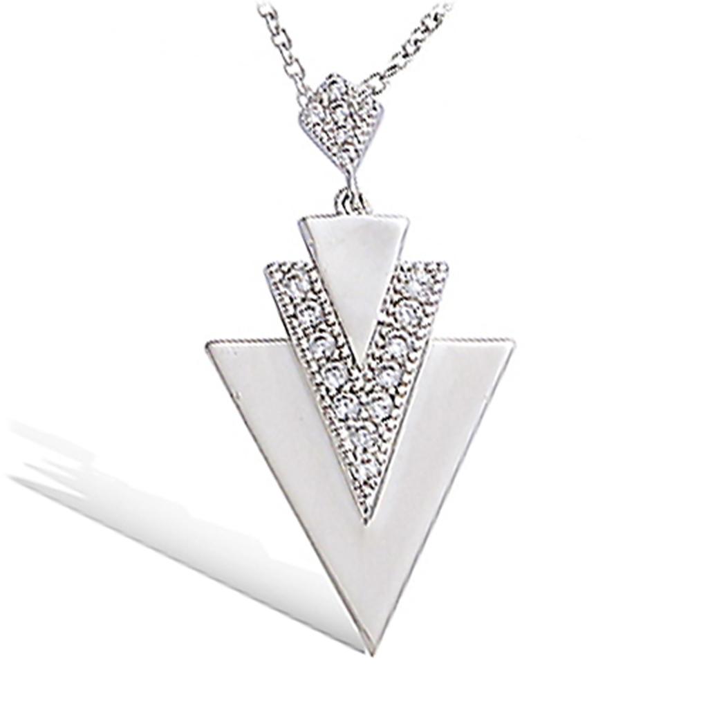 Les Trésors De Lily [P1256] - Silver Necklace 'Cléopatra' Silver White (rhodium-plated) - 33x16 Mm