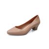 Women's Classic Pointed Toe Block Heel Pumps Casual Formal Footwear