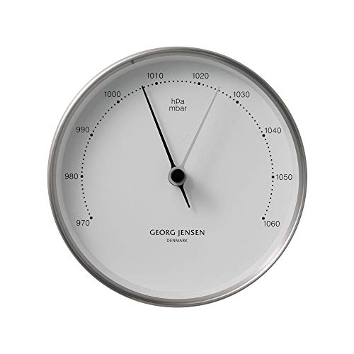 

Georg Jensen Henning Koppel Analog Wall-Mounted Barometer, White, 10cm Diameter x 4cm Depth, 3587586