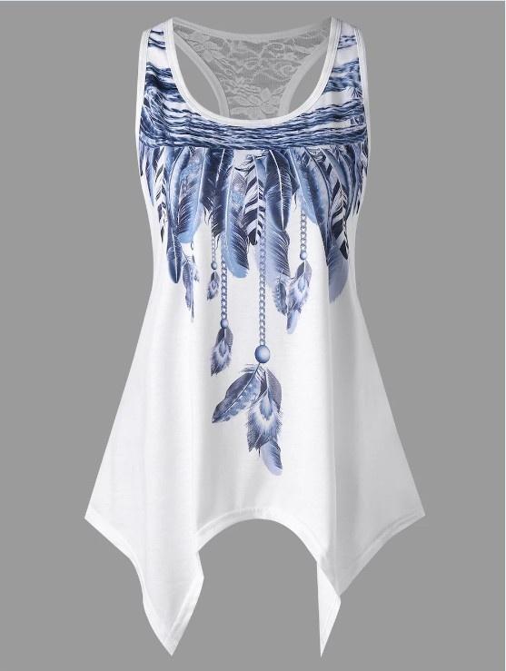 Premium Quality Tank Tops Sexy Women Sleeveless Crop Tops With Cotton Print Lace