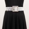 Korean-Style Instagram-Inspired Pearl-Buckle White Lace Belt – FashionableTrendy and Versatile for Dresses with a Unique Design
