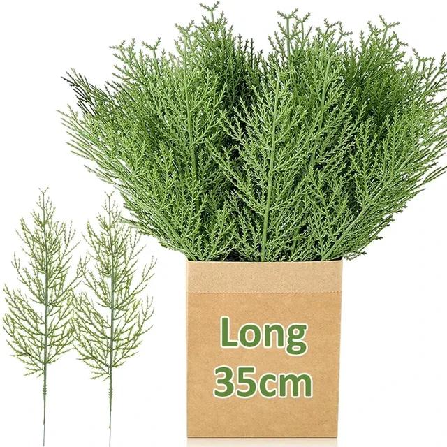 

1/60pcs Artificial Pine Branches Fake Plant Leaves Green Pine Tree Branches Christmas Tree Ornaments New Year Party Decoration 1PC