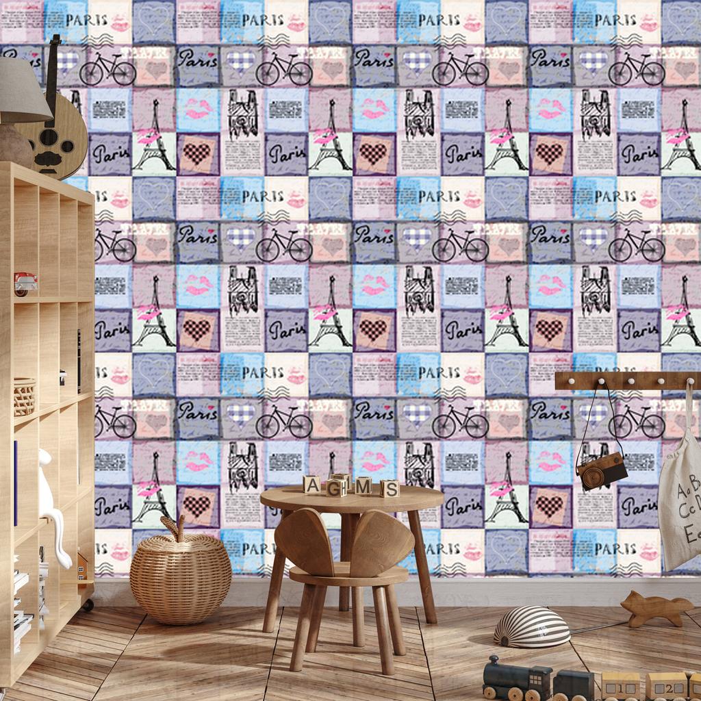 Patchwork wallpaper for living room and bedroom 50x1000