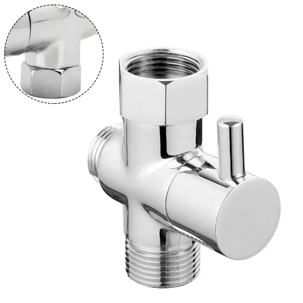 3 Way Switch Faucet G1/2inch Valve Adapter Shower Diverter Valve Faucet Shower Tap Connector Splitter Bathroom Accessories