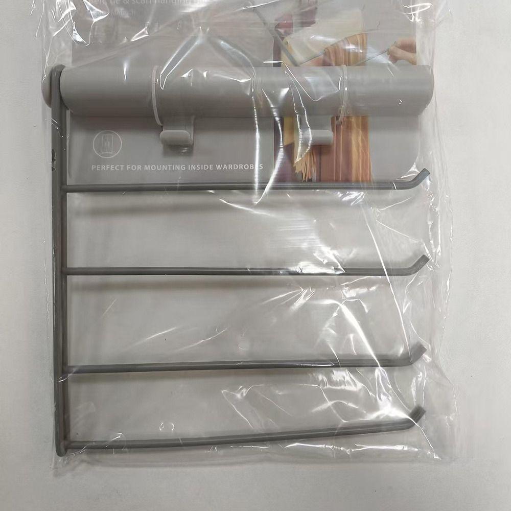 Self-adhesive Scarf Tie Hanger Sliding Scarf Hanger Hook Hat Rack Belt Storage Rack  Kitchen