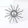 Trendy Ramadan Glossy Sun Brooches for Women Unisex Moon Pins Banquet Party Backpack Gifts Jewelry Accessories