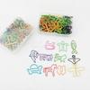 60pcs Plastic-coated Metal Paper Clip 12 Kinds Memo Clips Bookmarks Office Supplies  Office