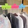 Plastic Porous Clamp Windbreaker Clip 7-hole Clothes Pole Fixing Clip Drying Rod Buckle  Outdoor