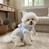 Two Leg Star-Print Scarf Dog Coat Warm Dog Velvet Vest Cute Puppy Plush Jacket  For Pets