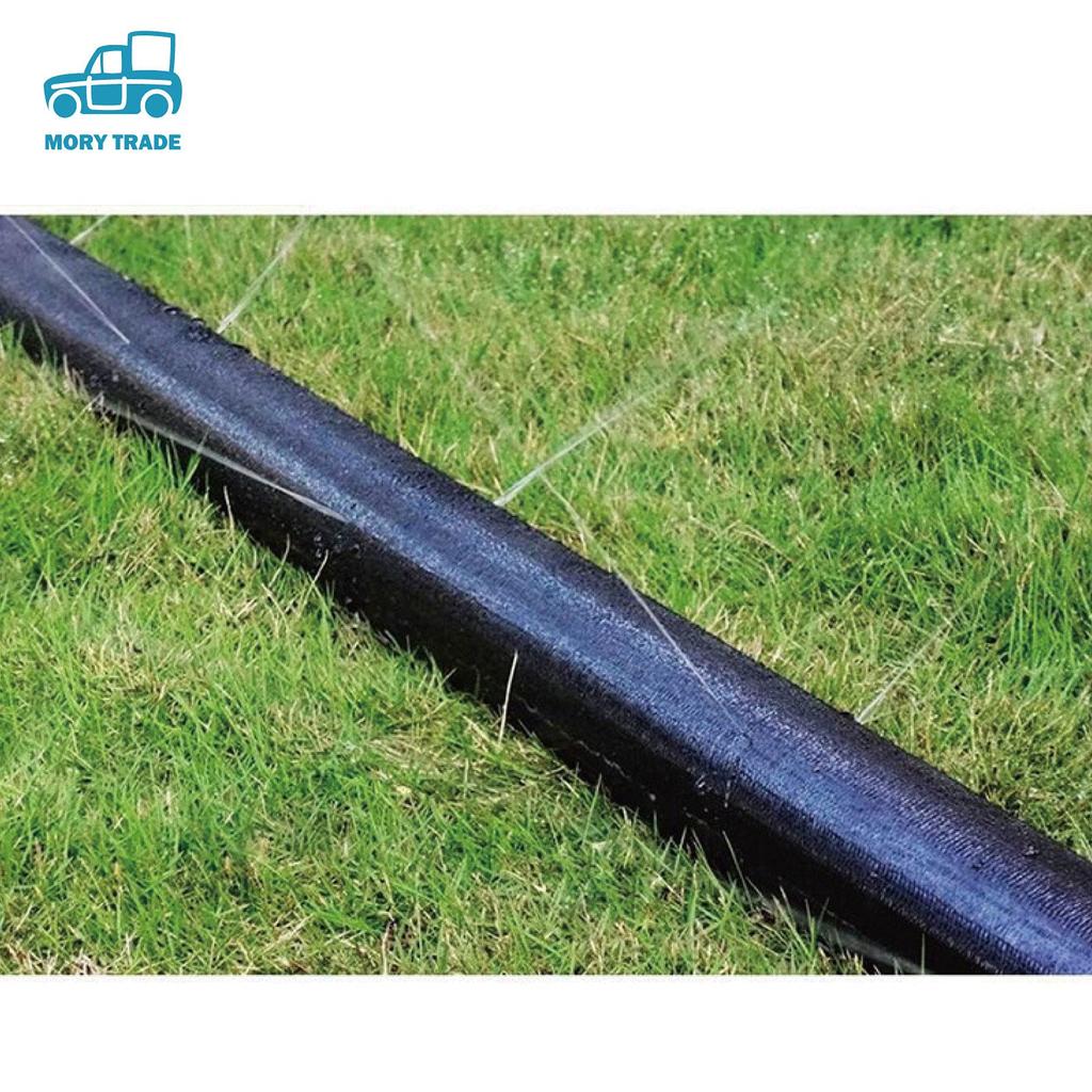 Morytrade Bewässerungsschlauch, Rohr, für Überflutung, Bewässerung und Gießen, Schwarz, Spreizbreite 1,5-2m (25-30 mm Durchmesser, 200 m Länge, 3 Löcher)