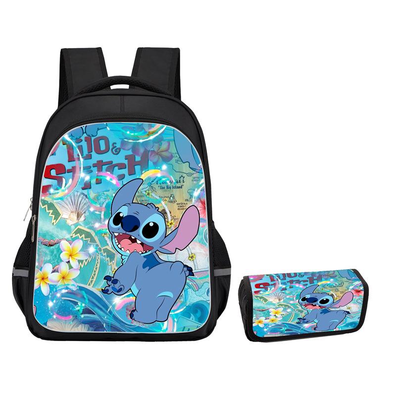Stitch Peripheral Anime Backpack Men'S And Women'S School Bags