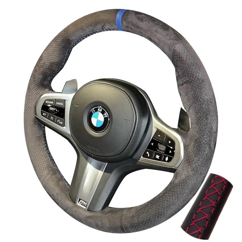 Leather Suede Car Steering Wheel Cover