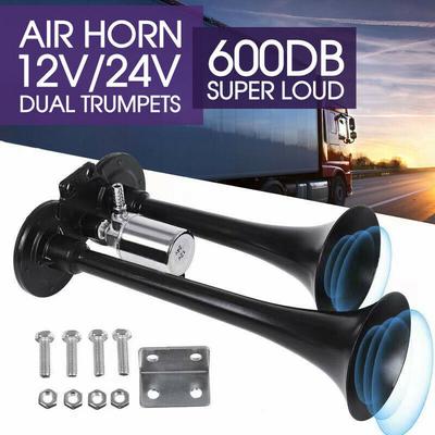 Universal 600DB Loud Car Air Horn Train Car Truck Boat Dual Air Horn Trumpet Super Loud For Auto Sound Signal