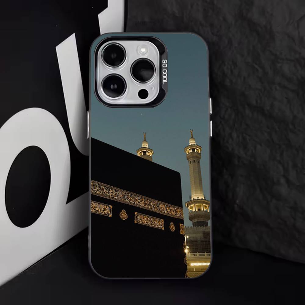 

Moslem and kaaba Pious For iPhone 11,12,13,14,15,16,17,Pro,Max,Plus,E,Air,Mini Phone Case IMD Matte Black iPhone13mini