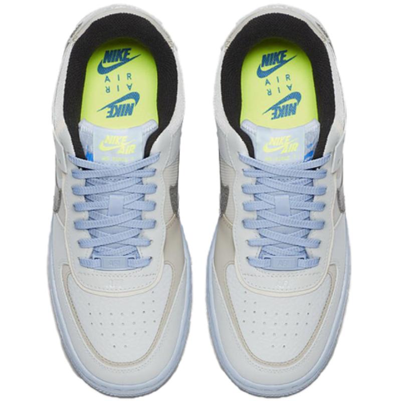 Nike Air Force 1 Low Shadow Pure Platinum Snakeskin Blue Women's Sneakers CV3027-001