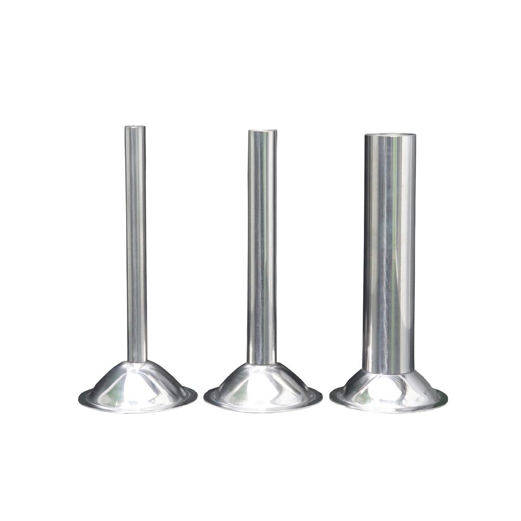 3Pieces Stainless Steel Sausage Filler Tubes Sturdy Meat Stuffer Funnel for Efficient Homemade Sausage Production