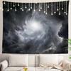 Northern Lights Wall Tapestry,View Over A Lake Green Storm Cloud Sky Wall Hanging Large Tapestry Decoration Polyester Fiber