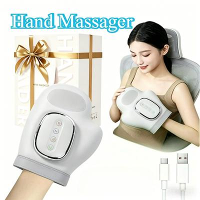Hand Massager with Heat And Compression 3 Massage Modes 4 Temperature Settings Carpal Tunnel Relief Gift for Women And Men