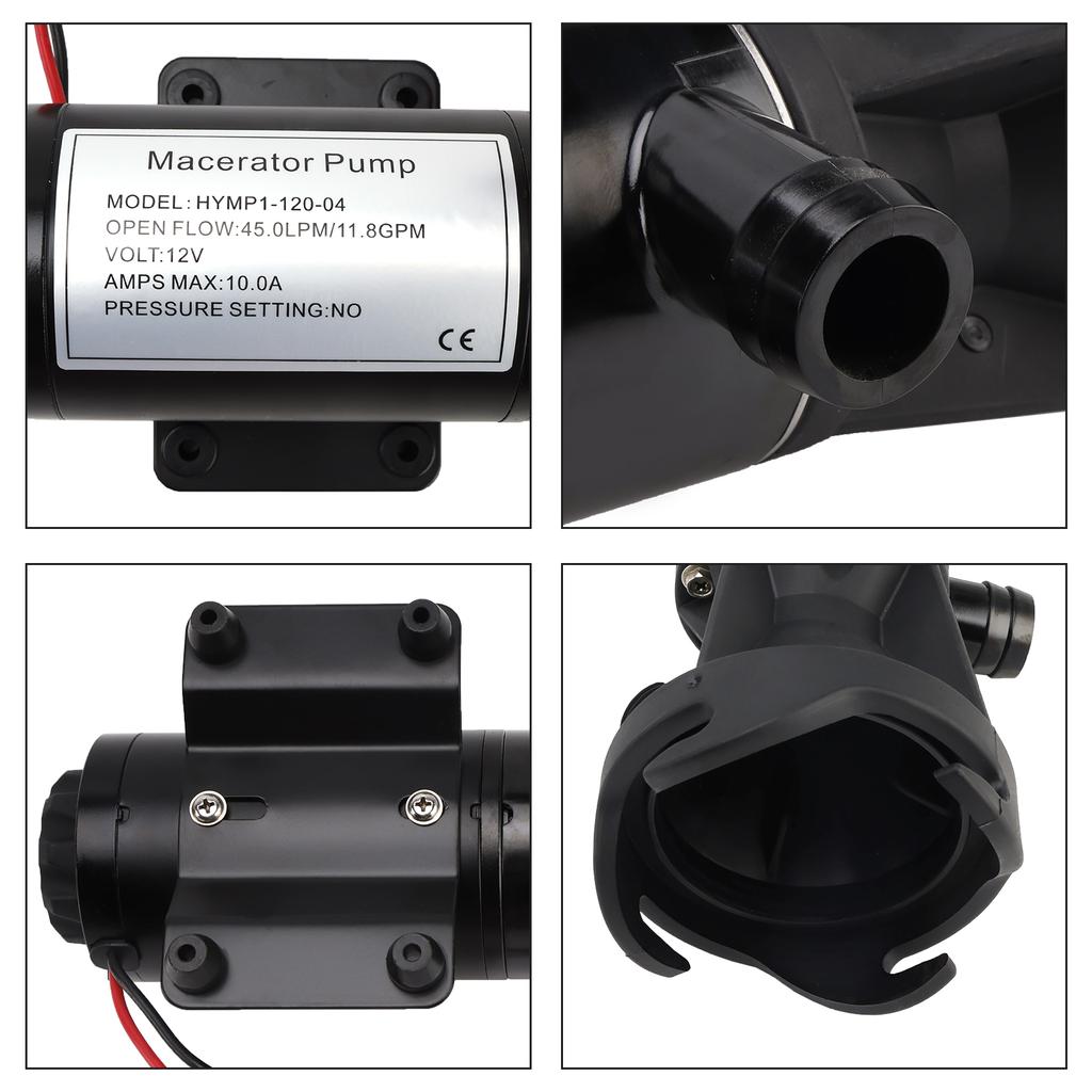Portable Macerator Waste Pump 18555-000A for Camper RV 12V DC