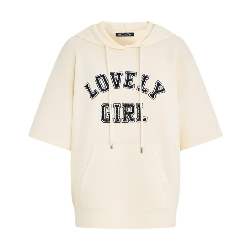 

MO&Co. Хлопковое худи с пайетками и слоганом Maillard XS 155