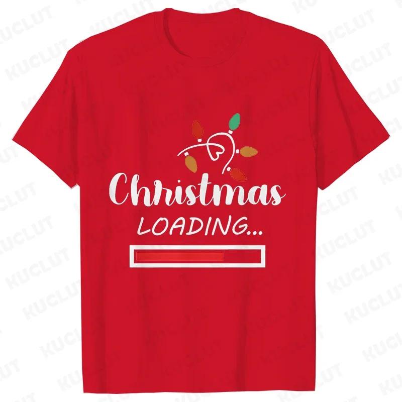 Kerst Laad Grafische T-shirt Dames Kleding Casual Korte Mouw T-shirts Gelukkig Nieuwjaar T-shirt Mode Vrolijk Kerstmis Y2k Tops