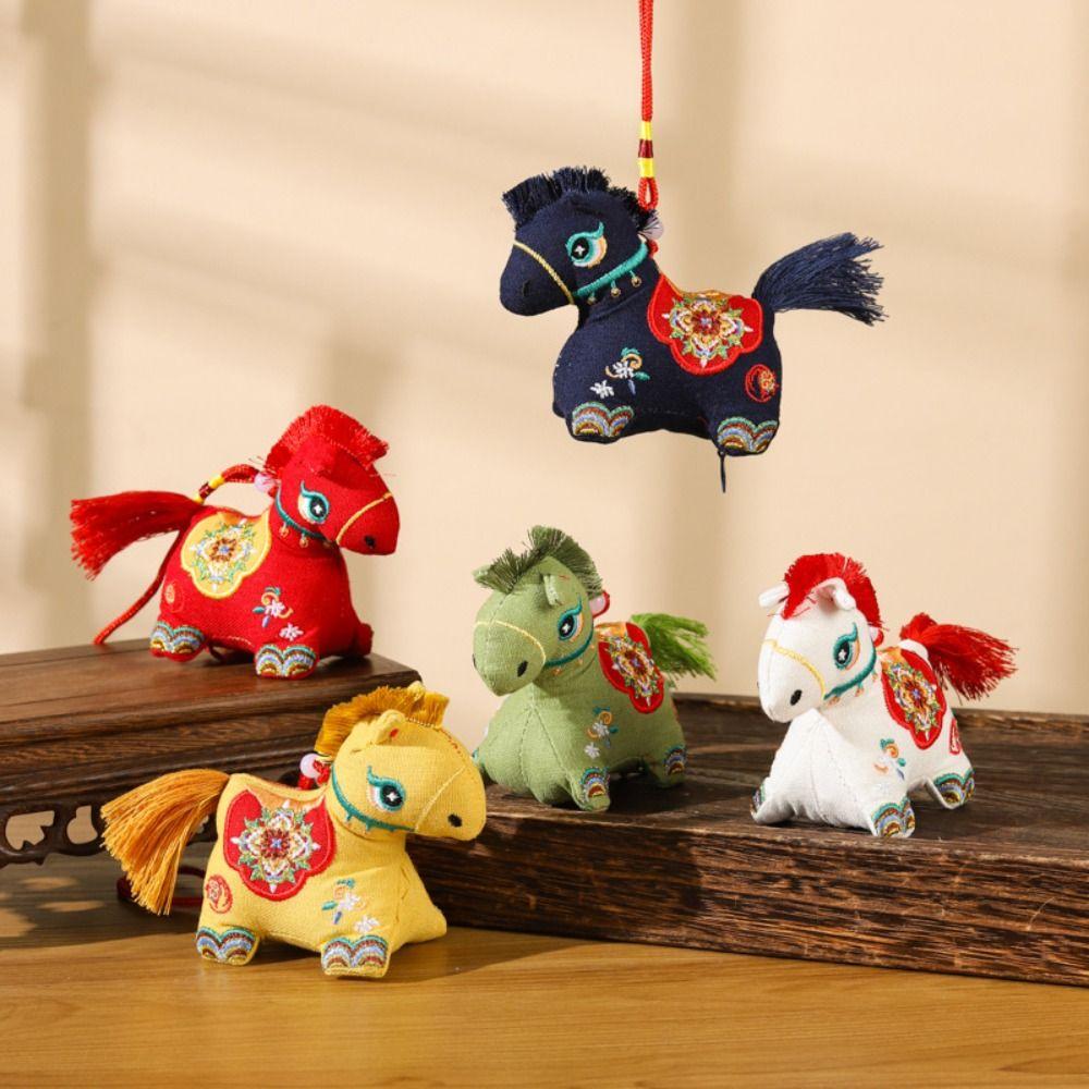 Embroidered Embroidery Mascot Pony Pendant Horse Doll Bag Horse Hanging Decoration  Kids