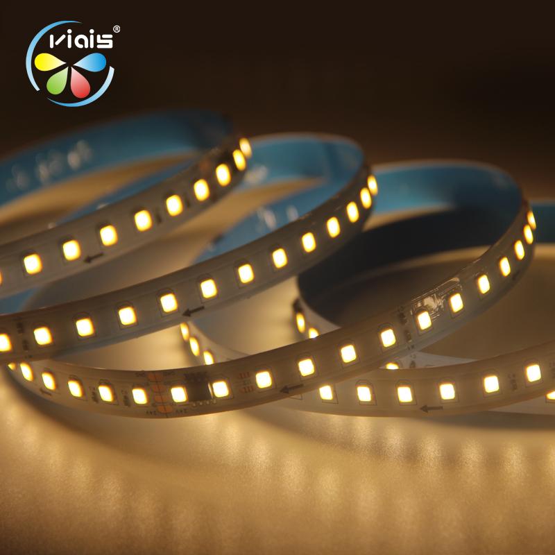 24V 126LEDs/m Copper 8mm Single Color Running Water LED Strip Light Strings with /Wi-Fi & Dimmable for Home Use