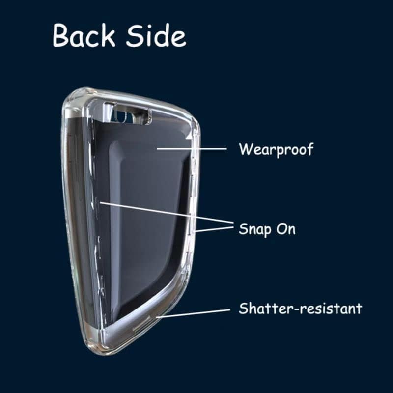 IUIU Clear BMW Key Fob Cover, Premium Soft TPU Fob Protector Case Compatible with BMW Fob for 1 2 3 5 6 Series, X1 X2 X3 X5 X6 X7