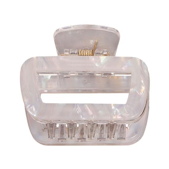 Hair Claw Hollow Design Square Hair Clip Back Head Anti-slip Teeth Strong белый