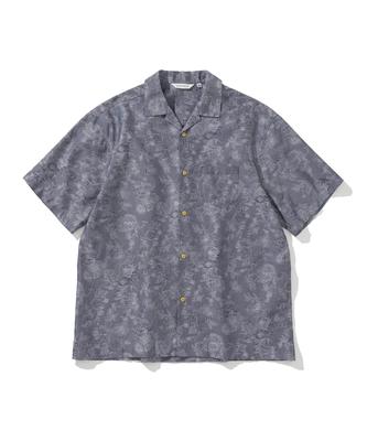 UNIFORM BRIDGE Flower S/S Shirt Navy