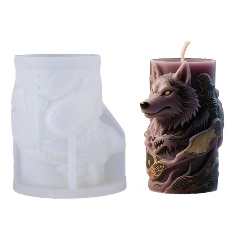 Wolf Relief Silicone Mould For DIY Handmade Craft With Detailed Pattern 1