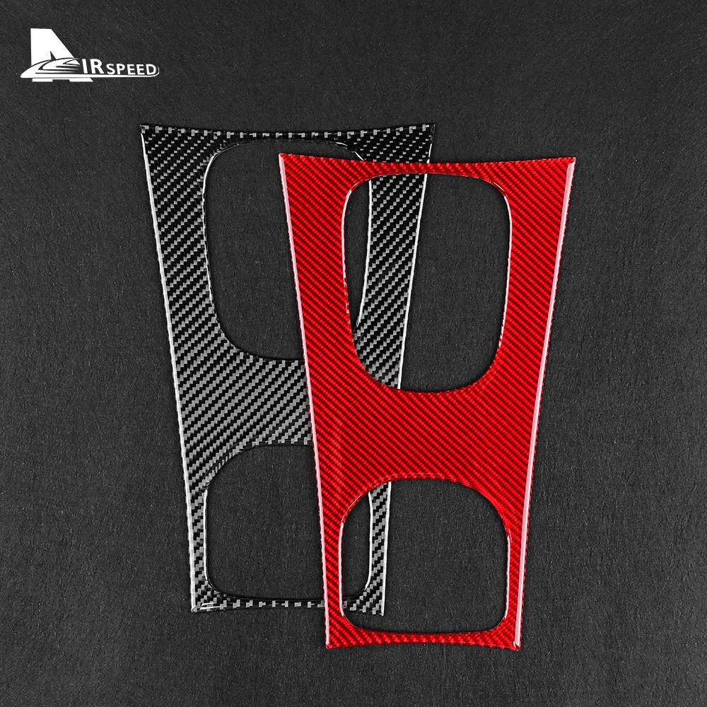 Real Soft Carbon Fiber for Mercedes Benz C Class W203 2005 2006 2007 Car Gear Shift Panel Sticker Trim Interior Accessories