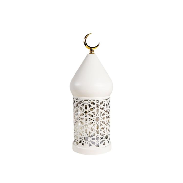 Decorative LED Desk Light with Hollowed Iron Stand for Mantels Tabletop Display Dining Room Bedroom Festival Decoration