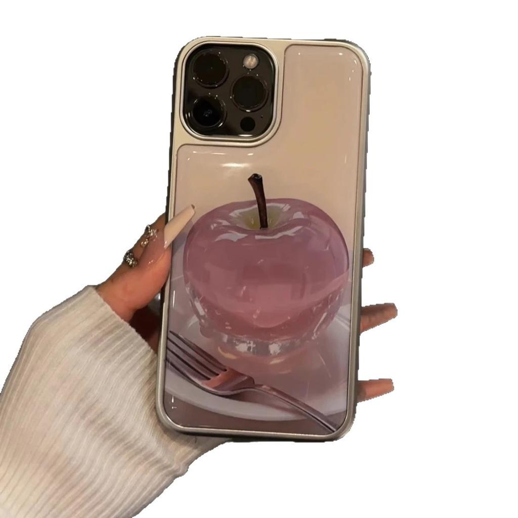 Personalized Ice Penetrating Apple Is Suitable for iPhone Apple 17/16promax Mobile Phone Case 14 Water Condensation 15 Electroplating 12/13